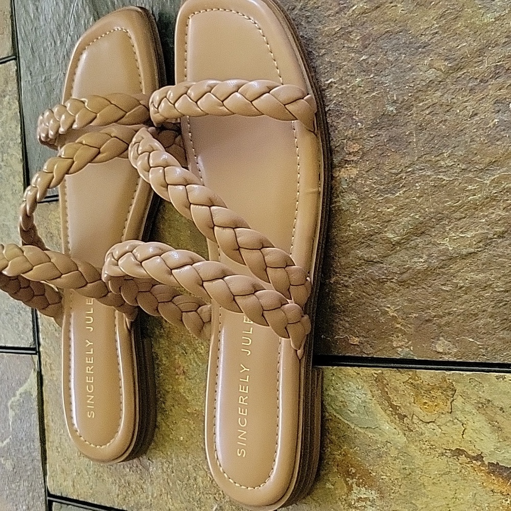 Sincerely Jules Venice Sandals Brown 9.5 - Picture 2 of 9